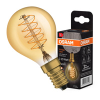 Dekorative Leuchtmittel E14 P45 3,4W = 25W 250lm 2200K Warm 320° Filament dimmbar OSRAM Vintage 1906