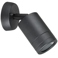 Gartenwandleuchte LED Strahler GU10 OLIMP Beweglich Schwarz 16cm - GOLDLUX (Polux)