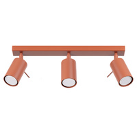 Tuba Spot Reflektor Deckenleuchte 3x GU10 Ocker Rot Ring Bittersüß Schimmer SL.1508 Sollux