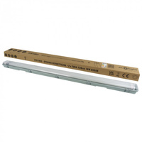 Hermetische Leuchte 120cm Lampe IP65 + 2x LED-Leuchtstoffröhre T8 G13 18W 6500K Cold Ecolight