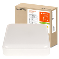 LED-Panel Deckenleuchte 19W 2000lm 3000K Warm mit Dämmerungssensor Anbaumontage Weiß 20x20cm Oberfläche Ledvance