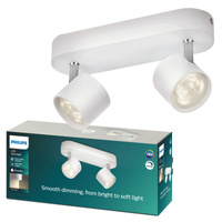 LED STAR Deckenleuchte 2x 4.5W 2700K Dimmbarer Reflektor Leuchte Beweglich Weiß PHILIPS