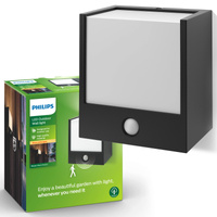 Gartenlampe LED Wandleuchte MACAW IR myGarden 3,5W 2700K IP44 mit Bewegungssensor Schwarz PHILIPS