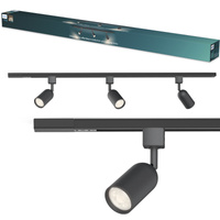 Bus-Hängelampen-Kit 1m + 3x LED GU10 Einphasig Schwarz EasyLink Shea Philips