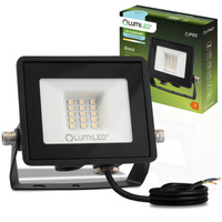 LED-Flutlicht ZUNA2 10W 900lm 6500K IP65 Schwarz LUMILED