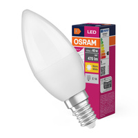LED-Lampe B37 Kerze E14 4.9W = 40W 470lm 2700K Warm 180° VALUE CLASSIC Osram