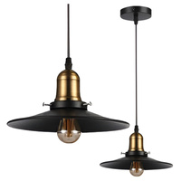 Masterled E27 Schwarz Gold Loft Hängedeckenlampe