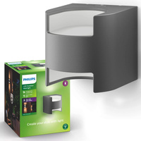 Gartenleuchte LED Wandleuchte GRASS IR myGarden 4,5W 2700K IP44 Oben-Unten Anthrazit PHILIPS