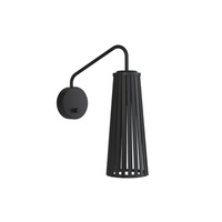 DOVER 9266 Nowodvorski Wandleuchte Schwarz GU10Wandleuchte Sperrholz+Stahl Modern