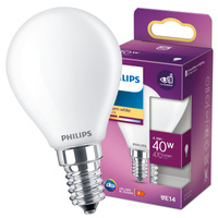 LED Lampen E14 BALL 4,3W = 40W 470lm 2700K Warm PHILIPS