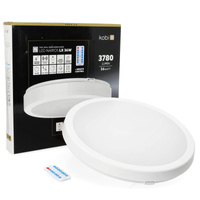 LED-Badezimmerdecke Aufputz 36W 3780lm 4000K 120° mit Bewegungs- und Dämmerungssensor Weiß IP65 Nairos Kobi