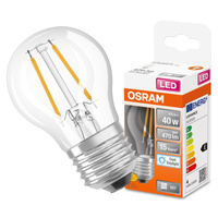 E27 P45 CL LED Lampen 4W = 40W 470lm 6500K Kalt 300° OSRAM STAR Filament