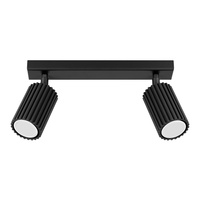 Tuba Spot Reflektor Deckenleuchte 2x GU10 Schwarz Carbon Deep Space SL.1580 Sollux