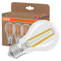 3x LED-Glühbirne A60 E27 3.8W = 60W 806lm 2700K Warm 300° Filament CLASSIC ENERGY EFFICIENCY Osram