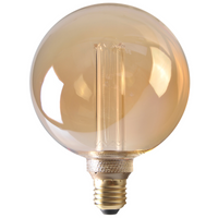 Dekorative LED Lampe E27 G125 4W 200lm 1800K Warm 320° DecoVintage Amber Pillar GOLDLUX (Polux)