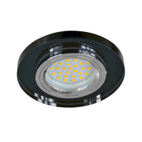 Flush-mounted GU10 Halogen Einbaustrahler Schwarz Rund Kobi