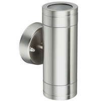 Gartenwandleuchte Top-Down-LED-Fassadenleuchte 2xGU10 OLIMP doppelt silber - GOLDLUX (Polux)
