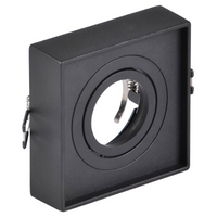 Deckeneinbauleuchte MR16 GAJA Tuba Spot Square Movable Schwarz GOLDLUX