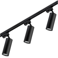 1.5m Stromschiene + 3x Schieneinstrahler GU10 Schwarz RITI LUMILED