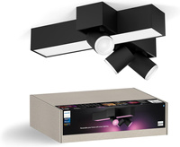 LED-Reflektor-Deckenleuchte 37.6W 2960lm IP20 Weiß und Farbe Ambiance RGB + TW Schwarz Smart SMART Zigbee Bluetooth Centris Philips HUE