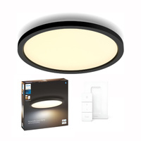 LED-Anbaupanel Aurelle Schwarz 21W CCT PHILIPS HUE Bluetooth + Dimmerschalter