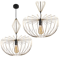 Sanico Goldlux E27 Gold Jasmina Hängende Deckenleuchte