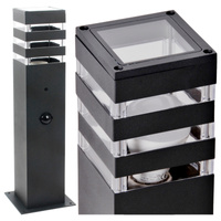 Gartenleuchte für den Außenbereich TEKSAS 44 E27 IP44 Sensormast Graphit GOLDLUX (Polux)