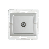 Antennensteckdose Typ F Silber LOGI KANLUX