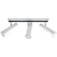 DIREZIONE Deckenleuchte 3xGU10 Reflektor Halogen Leuchte Beweglich 45cm Weiß SOLLUX