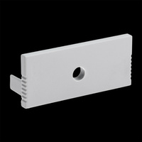 Endkappe für Unterputzprofil architektonischer Typ P XL mit Loch Kunststoff, Grau LUMILED