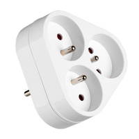 Elektrischer Netzverteiler 3x 2P+0 Dieb 3 Steckdosen mit Erdung VAYOX