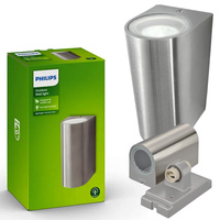 NIGHTINGALE 2x GU10 IP44 Up-Down Inox PHILIPS LED Gartenleuchte