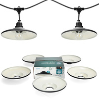 Lampenschirm für Girlande Set CRETE LS M2 Schwarz Metall 5 Stück Kobi