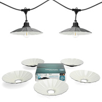 Lampenschirm für Girlande Set CRETE LS M1 Schwarz Metall 5 Stück Kobi