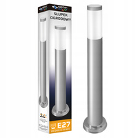 Gartenlampe für den Außenbereich E27-Stab 65cm Silber