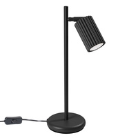 Schreibtisch Stehend Nacht Tischlampe GU10 Schwarz Carbon Deep Space SL.1586 Sollux