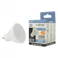 LED-Reflektor-Glühbirne GU10 2W 180lm 6500K Cold Ecolight