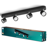 LED STAR Deckenleuchte 4x 4.5W 2700K Dimmbarer Reflektor Bewegliche Leuchte Schwarz PHILIPS