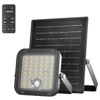 Outdoor Solar LED Fluter 10W 1500lm 4000lm Neutral 120° mit Bewegungs- und Dämmerungssensor IP65 Schwarz MHCS Kobi