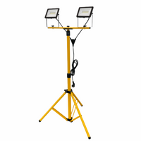 HALOGEN LED Fluter Arbeitslampe auf Stativ 2x 50W 4000K