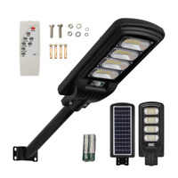 LED Solar Straßenlaterne 1500W 6500K Laterne mit Halterung und Fernbedienung