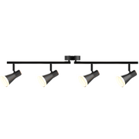 Bewegliche und verstellbare Decken- und Wandleuchte 16,8W LED BERG 4 schwarz 3000K GOLDLUX (Polux)