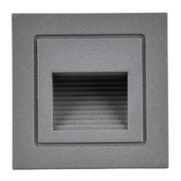 LED-Garten-Treppeneinbauleuchte 3W 20lm IP44 4000K grau Q6 GOLDLUX (Polux)