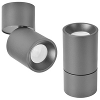 Anbauleuchte ASTRA GU10 Tuba Gelenkig 360° Beweglich Rund Schwarz GOLDLUX