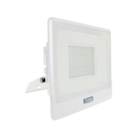 LED Fluter 50W 4000lm 6500K IP65 Weiß mit Muffe, Bewegungssensor und CUT-OFF-Funktion Samsung Chip VT-158S-W V-TAC