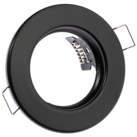 Einbaustrahler GU10, MR16 Einbauspot HALOGEN Runde Fest Schwarz Blech LUMILED