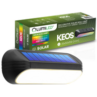 Solar-LED-Lampe, Garten-Wandleuchte 3000K+RGB KEOS LUMILED