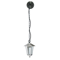 LED Gartenleuchte JUPITER E27 Elevation Wandleuchte Silber Hängelaterne Volteno