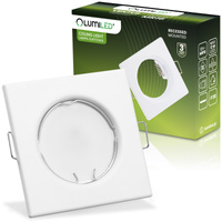 Einbaustrahler GU10, MR16 Einbauspot HALOGEN Quadrat Fest Weiß Blech PAVO LUMILED