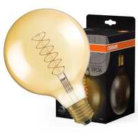 Dekorative Leuchtmittel E27 G125 7W = 48W 600lm 2200K Warm 320° Filament dimmbar OSRAM Vintage 1906
